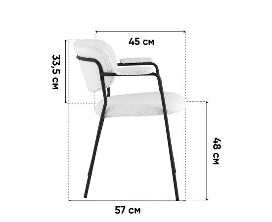 Стул Кэрол букле серый, изображение 10 | Интернет магазин мебели и декора LifeDekor