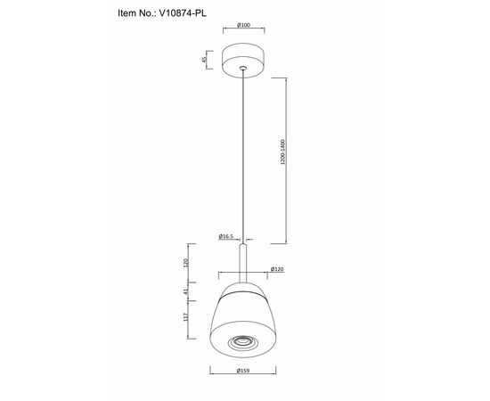 Светильник подвесной светодиодный Moderli V10874-PL Eir, изображение 8 | Интернет магазин мебели и декора LifeDekor