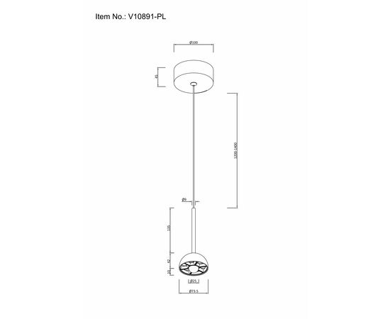 Светильник подвесной светодиодный Moderli V10891-PL Fiona, изображение 6 | Интернет магазин мебели и декора LifeDekor