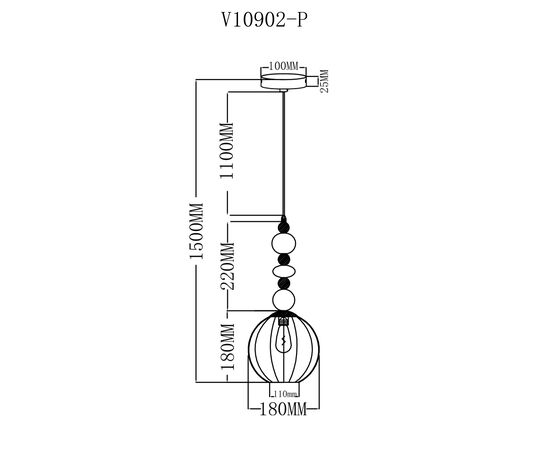 Светильник подвесной Moderli V10902-P Charm, изображение 7 | Интернет магазин мебели и декора LifeDekor
