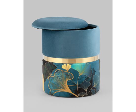 Пуф Кэрри с ящиком велюр Gingko, изображение 5 | Интернет магазин мебели и декора LifeDekor