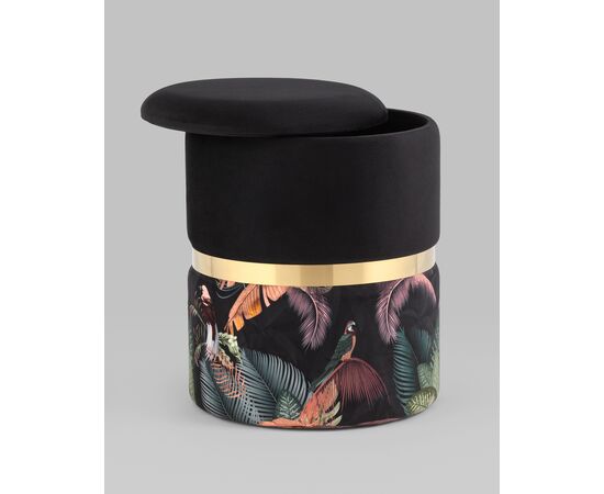 Пуф Кэрри с ящиком велюр Tropic, изображение 3 | Интернет магазин мебели и декора LifeDekor