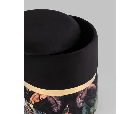 Пуф Кэрри с ящиком велюр Tropic, изображение 5 | Интернет магазин мебели и декора LifeDekor