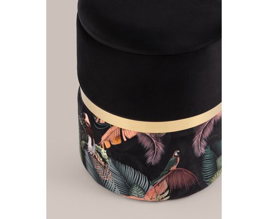 Пуф Кэрри с ящиком велюр Tropic, изображение 4 | Интернет магазин мебели и декора LifeDekor