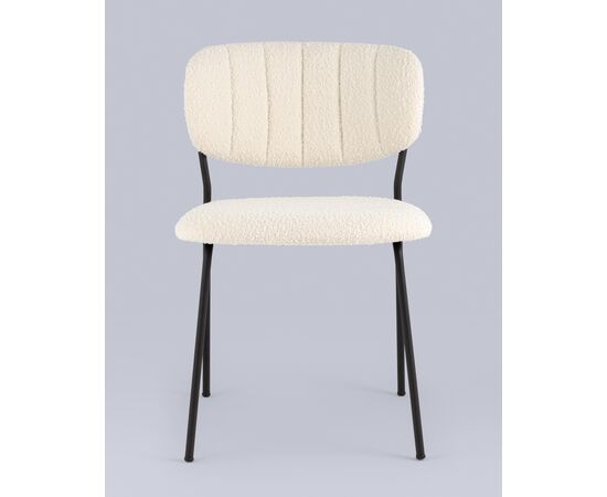 Стул Кэрол без подлокотников букле белый, изображение 3 | Интернет магазин мебели и декора LifeDekor