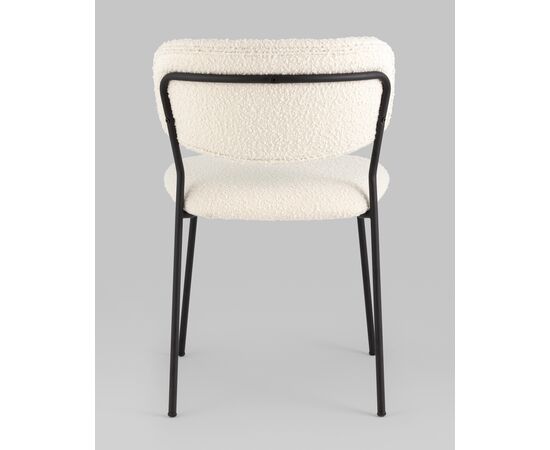 Стул Кэрол без подлокотников букле белый, изображение 5 | Интернет магазин мебели и декора LifeDekor