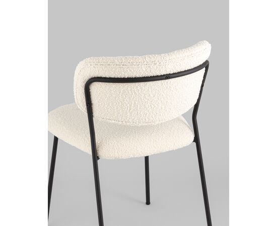 Стул Кэрол без подлокотников букле белый, изображение 7 | Интернет магазин мебели и декора LifeDekor