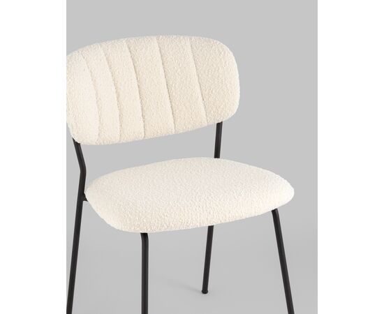 Стул Кэрол без подлокотников букле белый, изображение 8 | Интернет магазин мебели и декора LifeDekor