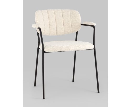 Стул Кэрол букле белый, изображение 2 | Интернет магазин мебели и декора LifeDekor