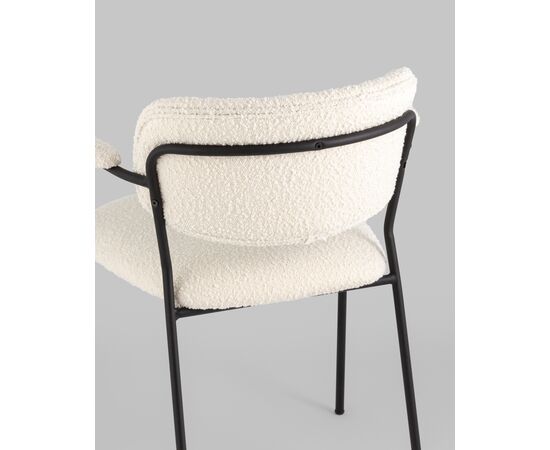 Стул Кэрол букле белый, изображение 9 | Интернет магазин мебели и декора LifeDekor