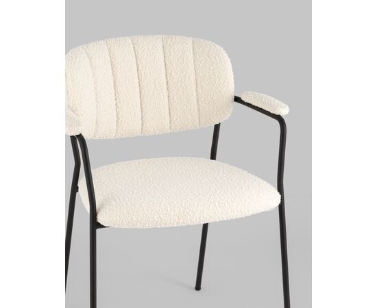 Стул Кэрол букле белый, изображение 10 | Интернет магазин мебели и декора LifeDekor