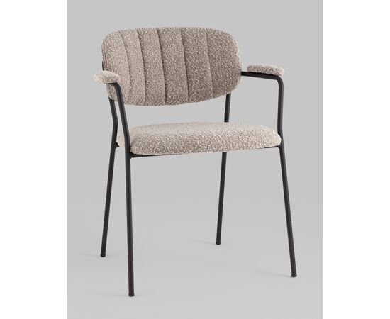 Стул Кэрол букле серый, изображение 2 | Интернет магазин мебели и декора LifeDekor