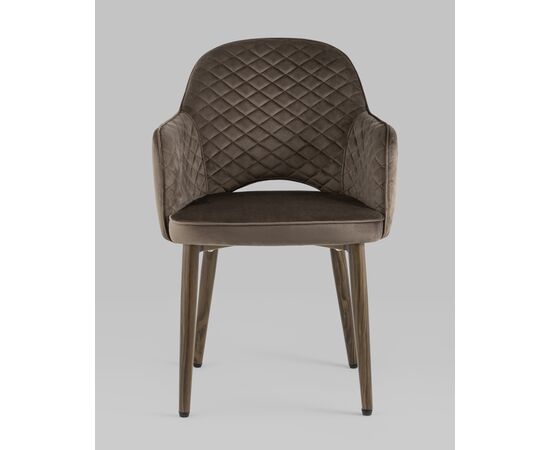 Стул Венера диамант NEW, велюр коричневый (ножки дерево) NP (набор 2шт), изображение 3 | Интернет магазин мебели и декора LifeDekor