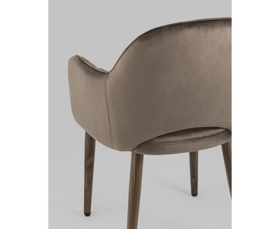 Стул Венера диамант NEW, велюр коричневый (ножки дерево) NP, изображение 10 | Интернет магазин мебели и декора LifeDekor