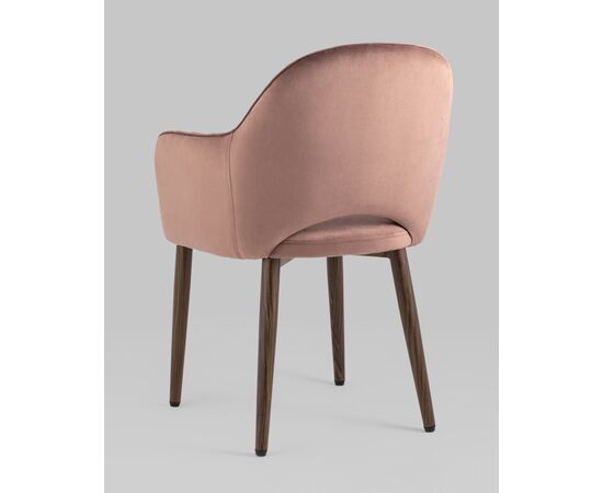 Стул Венера диамант NEW, велюр пыльно-розовый (ножки дерево) NP (набор 2шт), изображение 6 | Интернет магазин мебели и декора LifeDekor