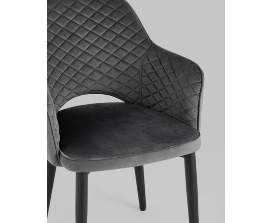 Стул Венера диамант NEW, велюр серый NP (набор 2 шт), изображение 8 | Интернет магазин мебели и декора LifeDekor