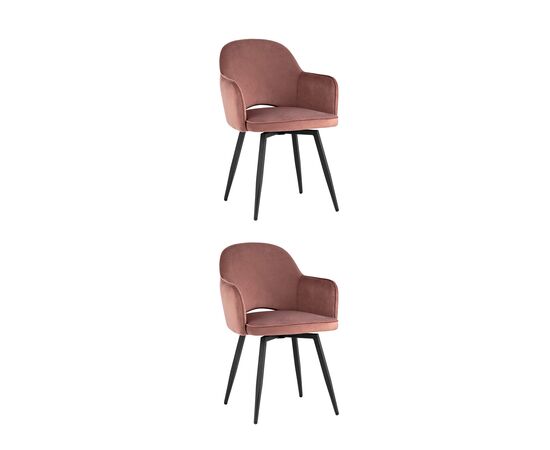 Стул Венера вращающийся, велюр пыльно-розовый NP (набор 2шт) | Интернет магазин мебели и декора LifeDekor