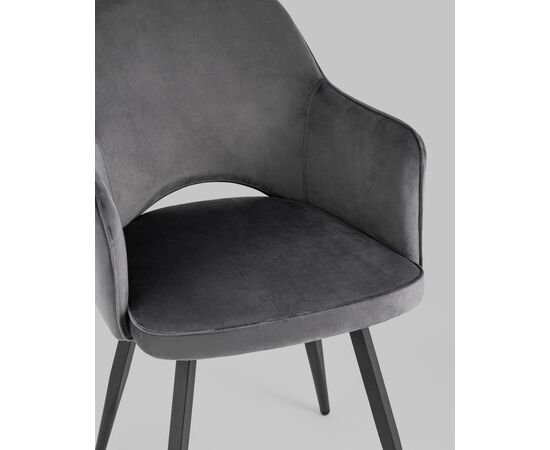 Стул Венера вращающийся, велюр серый NP, изображение 10 | Интернет магазин мебели и декора LifeDekor