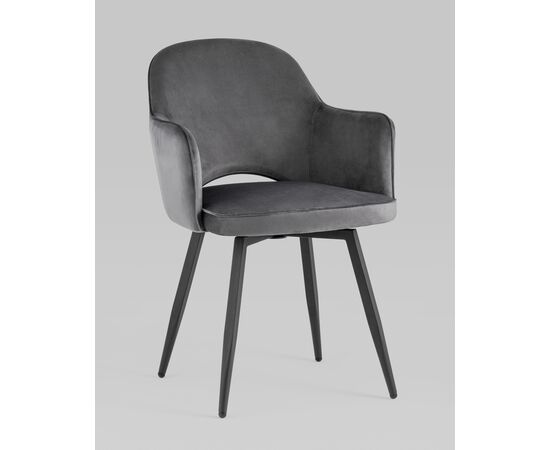 Стул Венера вращающийся, велюр серый NP (набор 2шт), изображение 2 | Интернет магазин мебели и декора LifeDekor