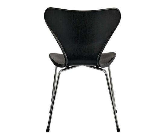 Стул Seven Style чёрный с хромированными ножками, Цвет: Черный, изображение 4 | Интернет магазин мебели и декора LifeDekor