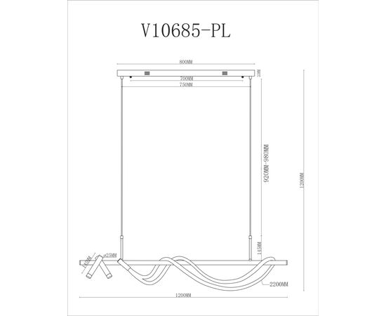 Светильник подвесной светодиодный Moderli V10685-PL True, изображение 6 | Интернет магазин мебели и декора LifeDekor