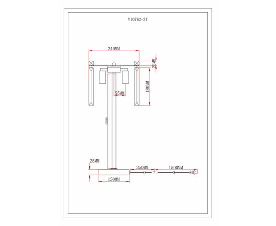 Лампа настольная Moderli V10762-3T Levi, изображение 6 | Интернет магазин мебели и декора LifeDekor