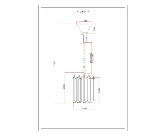 Светильник подвесной Moderli V10766-1P Wave, изображение 7 | Интернет магазин мебели и декора LifeDekor