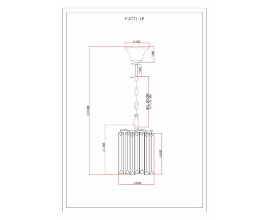 Светильник подвесной Moderli V10771-1P Wave, изображение 8 | Интернет магазин мебели и декора LifeDekor