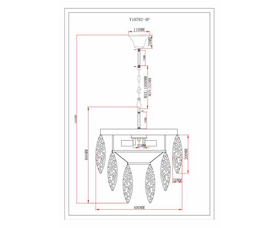 Светильник подвесной Moderli V10782-4P Souls, изображение 8 | Интернет магазин мебели и декора LifeDekor
