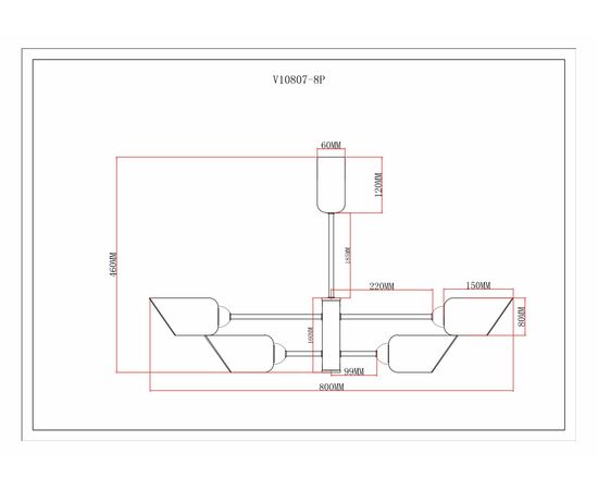 Люстра подвесная Moderli V10807-8P Avery, изображение 6 | Интернет магазин мебели и декора LifeDekor