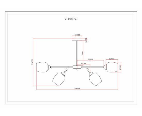 Люстра потолочная Moderli V10820-6C Cassy, изображение 7 | Интернет магазин мебели и декора LifeDekor