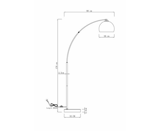 Торшер Moderli V10992-F Arco, изображение 8 | Интернет магазин мебели и декора LifeDekor
