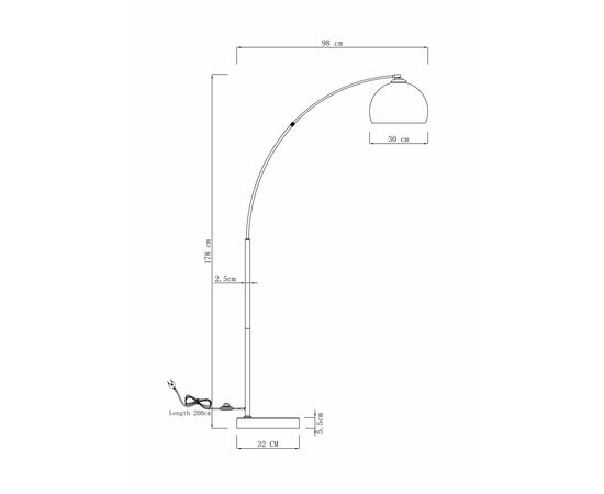 Торшер Moderli V10994-F Arco, изображение 9 | Интернет магазин мебели и декора LifeDekor