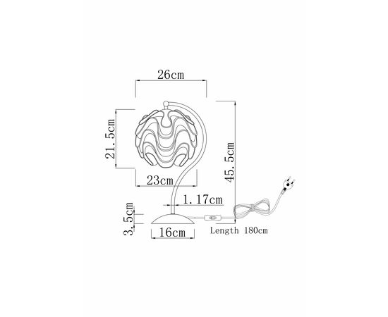 Лампа настольная Moderli V11009-T Flake, изображение 7 | Интернет магазин мебели и декора LifeDekor