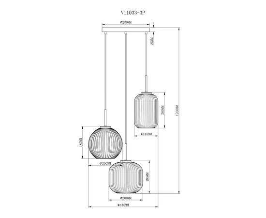 Светильник подвесной Moderli V11033-3P Ivory, изображение 6 | Интернет магазин мебели и декора LifeDekor