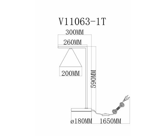 Лампа настольная Moderli V11063-1T Omaha, изображение 10 | Интернет магазин мебели и декора LifeDekor