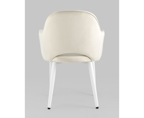 Стул Венера велюр кремовый ножки белые 2 шт, изображение 5 | Интернет магазин мебели и декора LifeDekor