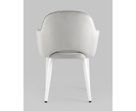 Стул Венера велюр серебристый ножки белые 2 шт, изображение 5 | Интернет магазин мебели и декора LifeDekor