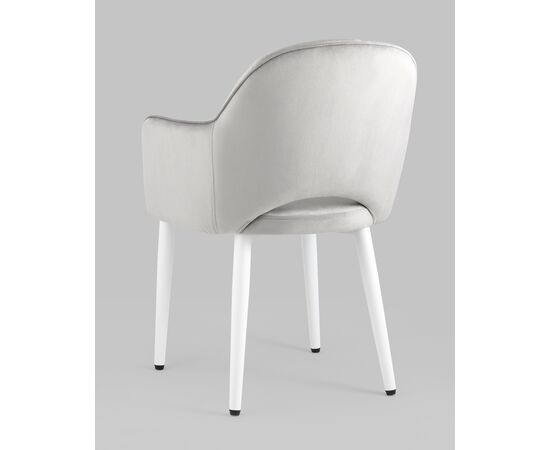 Стул Венера велюр серый ножки белые, изображение 8 | Интернет магазин мебели и декора LifeDekor