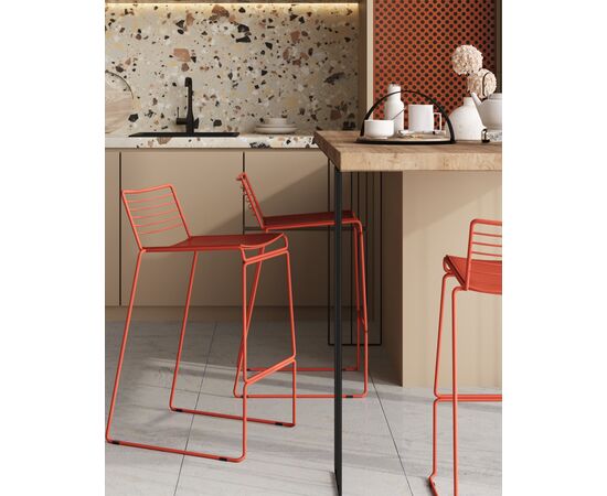 Стул полубарный Danny бордовый с подушкой, изображение 49 | Интернет магазин мебели и декора LifeDekor