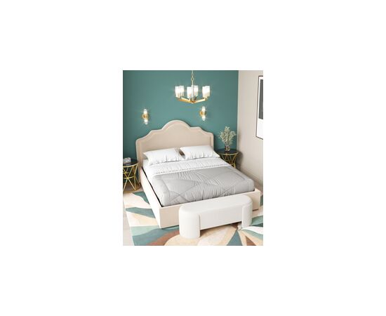 Банкетка Taks букле белый, изображение 3 | Интернет магазин мебели и декора LifeDekor