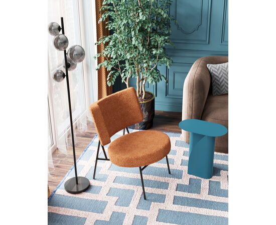 Кресло District Lounge букле терракотовый, изображение 4 | Интернет магазин мебели и декора LifeDekor