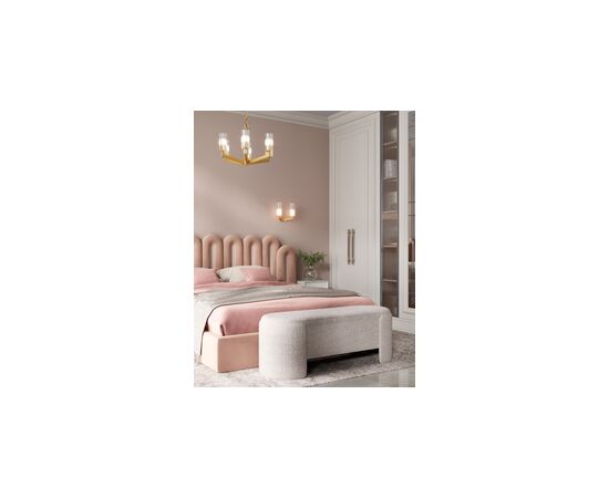 Банкетка Taks букле светло-серый, изображение 3 | Интернет магазин мебели и декора LifeDekor