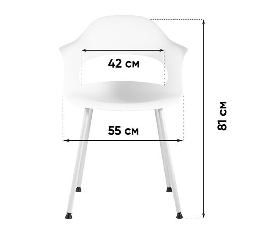 Стул Lady пластик белый 4 шт., изображение 9 | Интернет магазин мебели и декора LifeDekor