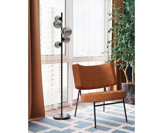 Кресло District Lounge букле терракотовый, изображение 3 | Интернет магазин мебели и декора LifeDekor