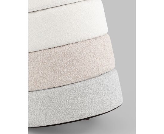 Пуф с ящиком Hive S букле бежевый, изображение 6 | Интернет магазин мебели и декора LifeDekor