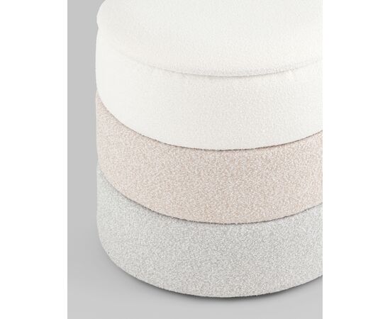 Пуф с ящиком Hive XS букле бежевый, изображение 5 | Интернет магазин мебели и декора LifeDekor