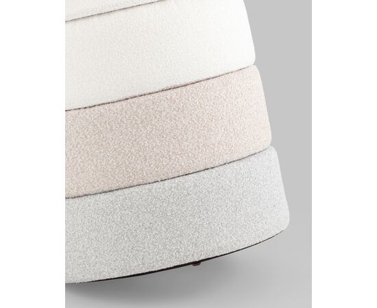 Пуф с ящиком Hive XS букле бежевый, изображение 4 | Интернет магазин мебели и декора LifeDekor