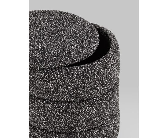 Пуф с ящиком Hive XS букле черный меланж, изображение 6 | Интернет магазин мебели и декора LifeDekor