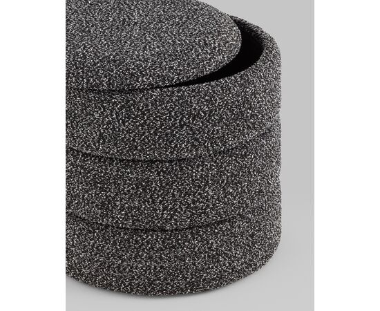 Пуф с ящиком Hive S букле черный меланж, изображение 5 | Интернет магазин мебели и декора LifeDekor